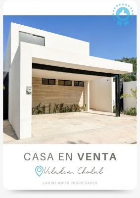 Casa en venta en Viladiu Cholul con cocina integral y alberca